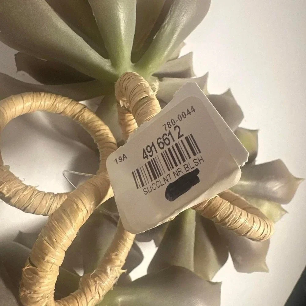 NWT Napkin Rings Lotus Green Faux Succulent Set Of 4 Garden rings